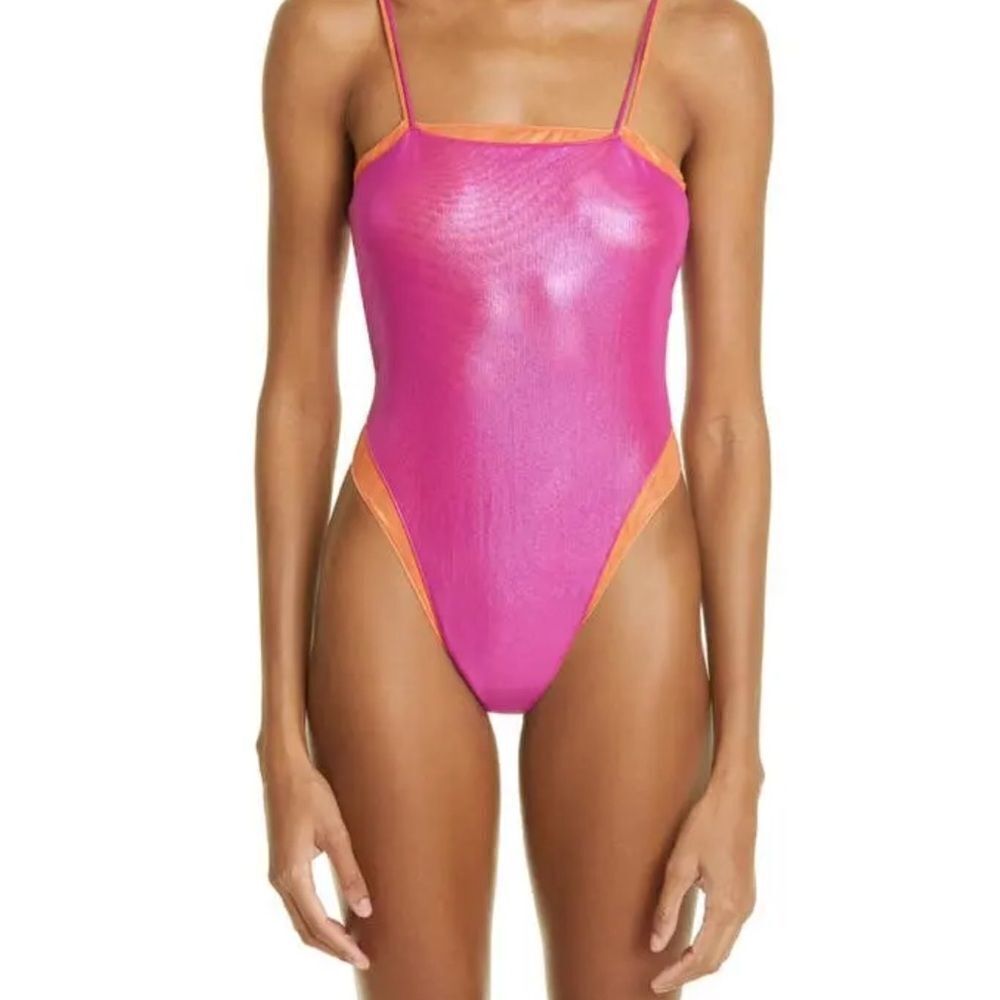 Oseree lame double layered swimsuit